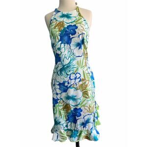 Flores and Flores Womens Sleeveless Bright Floral Dress Size 6